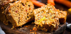 Olive oil, carrot, and apple bread